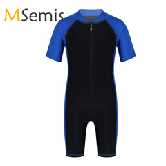 Children's Swimsuits Wetsuit One Piece Rash Guard Swimming Bathing Suit Kids Beachwear Boys Girls Swimwear Surfing Swim Bodysuit