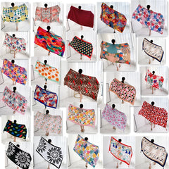 20 Styles 90x180cm Cotton Linen Summer Beach Dress Bikini Cover-ups Sarong Wrap Scarf Women Brazilian Swimsuit Bathing Cover Up