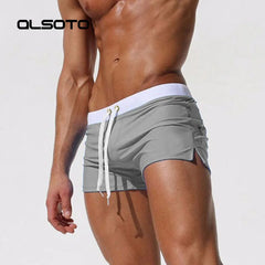 ALSOTO Summer New Quick Dry Mens Swim Shorts Summer Board Surf Swimwear Beach Short Male Running Gym Man Plus Size Trunks