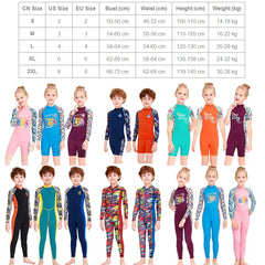 Girls and Boy One Piece Rash Guard Swimsuit Kid Water Sport Short Swimsuit UPF 50+ Sun Protection Bathing Suits