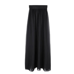 Sexy Women Sheer See Through Chiffon Maxi Skirts High Split Flowy Long Skirt Transparent Bikini Cover Up Bottoms Pool Party Club