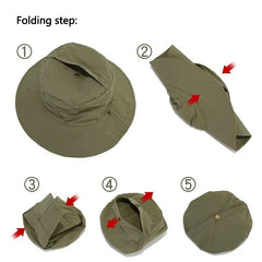 Summer quick-dry outdoor hiking hat for men, foldable and packable, sun protection and shade hat Multifunctional quick-dry visor