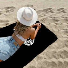 Classic C-Chrome H-Hearts Microfiber Beach Towel Absorbent Quick Dry Soft Yoga Swimming Resort Mountain Climbing Towel
