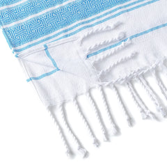 Wearable Turkish diamond plaid beach towel sandproof and quick-drying 100% cotton surf poncho bathrobe hooded wetsuit change of