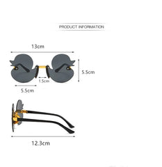 Fashion Children'S Sunglass Rimless Cartoon Duck Shape Sunshade Anti-Ultraviolet Glasses Party Decorative Glasses For Child Kids