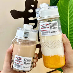 350/550ml Travel Plastic Clear Drinking Bottle Sports Water Bottle Drinking Cup Leakproof for Outdoor Camping