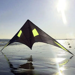 9KM Freilein Acrobatic Kite 2.34m 2 Line Professional Stunt Kite Blackjazz Ⅲ Beach Wrist Strap + 2x30mx150lb Spectra Lines +Bag