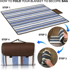 ZHUOHUA Waterproof Foldable Outdoor, Extra Large Picnic Blankets,Fashion Handy Tote,Beach Mat for Spring Summer Campingnkets