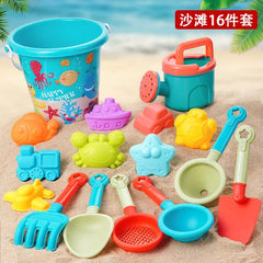 14/16 PCS Beach Toys for Kids Sand Toys Set for Toddlers Sandbox Toys with Bucket Shovel Rake Set Summer Outdoor Children Gifts