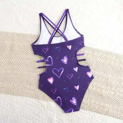 2026 Printed Girls Swimsuit One Piece Padded Kids Swimwear Female Children's Bathers Bathing Swimming Swim Suit Summer Beachwear