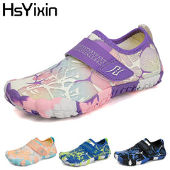 Breathable Boys and Girls Aqua Shoes Anti-Bump Toe Drainage Design Outdoor Hiking and Wading Water Shoes Barefoot Shoes