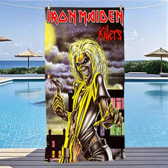 Iron Maiden Killers Album Microfiber Beach Towel Quick Dry Super Absorbent Sand Free Soft Oversized Bath Towels Gym Sports Towel