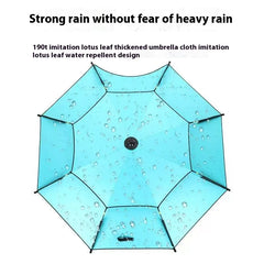 2.2M double-layer folding sunshade outdoor camping umbrella fishing tool beach sunshade umbrella windproof sunshade fishing