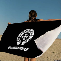 Classic C-Chrome H-Hearts Microfiber Beach Towel Absorbent Quick Dry Soft Yoga Swimming Resort Mountain Climbing Towel