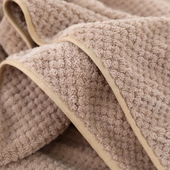 Boluoge large bath towel, thickened absorbent quick drying beach towel, coral fleece bath towel, household adult towel