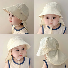Quick-drying Baby Sun Hat Outdoor Wide Brim Beach Bucket Hat Summer UV Protection Kids Boys Girls Sunscreen Caps
