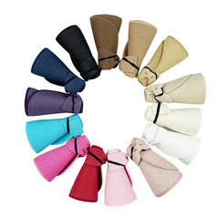 New Women Summer Visors Hat Foldable Wide Large Brim Bowknot Empty Top Straw Hats chapeau femme Beach UV Protection Caps