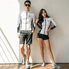 Long Sleeve Rash Guard Zip Swimsuit with Boyshort 3-5 Pieces Full Body Bathing Suit for Adult/Kids Sun UV Protection Wetsuit
