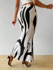 Women's Summer Printed Pleated Skirt
