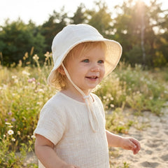 INS Baby Pure Cotton Basin Hat Sun-Protective Breathable Baby Fisherman Hat Solid Color Children's Sun Hat