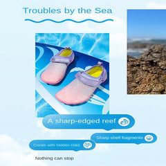 Water Shoes Children's Beach Shoes Quick-Drying Breathable Barefoot Swimming Water Shoes Outdoor Sneakers River Slippers Water S