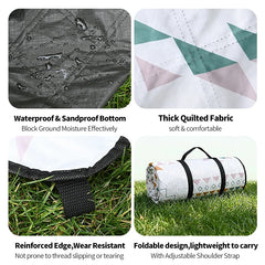 200x300 Outdoor Picnic Mat Lawn Mat Moisture-Proof Camping Mat Large Machine Washable Thickened