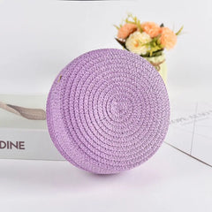 Coin Purse Straw Straw Bag Shell Shape Handmade Summer Beach Bag Handbag Kid Children