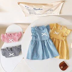 Sanlutoz Floral Baby Girls Dress Summer Short Sleeve Holiday Casual Kids Girls Dresses Clothing