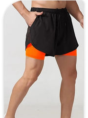 Men's Running Shorts 2025 New Release Gym Fitness 2-in-1 Exercise Summer Quick Dry Trendy Personalized Running Shorts