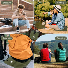 TARKA Foldable Outdoor Sitting Pad 600D Oxford Cloth Waterproof Beach Cushion Portable Hiking Camping Sitting Pad for Travel