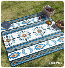Waterproof Picnic Blanket, 200x200CM Large Beach Blanket Outdoor Picnic Mat, Beach Mat with Carrying Handle for Camping, Beach