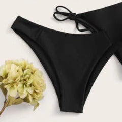 3 Pieces Bikini Set Women Push Up Swimsuit with 2 Bottoms Low & Mid Waist Adjustable Straps Summer Beachwear Bathing Suit