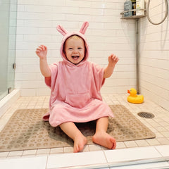 Suefunskry Kids Swim Cover-up Hooded Beach Clothes Cute Bunny Ears Bath Towels with Hood and Pockets Baby Swim Robes
