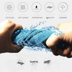 Cooling Towel Circular Silicone Wrapped Cold Towel Quick Drying Microfiber Towels Beach Accessories Towel Sport Fitness 1PC