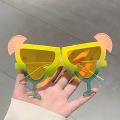 KAMMPT Novelty Party Shades Fun Hawaiian Tropical Fancy Photo Props Eyewear Summer Beach Party Decor Crazy Glasses for Adults