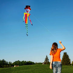 New Outdoor Fun Sports 124Inch Power Single Line Kite For Beginner With Handle And String Good Flying