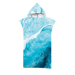 Adult Kids Beach Towel Quick Dry Hooded Cloak Children Women Large Bath Towels Sand Free Poncho Bathrobe For Summer Swim Surf