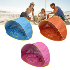 【New】Beach Tent Sun Shelter Up Beach Tent Sun Proof Wind Proof Portable Baby Beach Tent with Pool Storage Bags for Outdoor