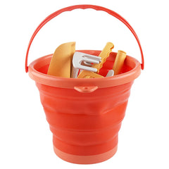 4 in 1 new style 4 Piece Beach Toy Set Collapsible Bucket, Shovel and RakeEasy to carry and catch the sea bucket toys.2025