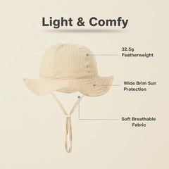 3-18 Months Baby Bucket Hat Kids Outdoor Sun Protection Caps Boys Girls Cotton Panama Hat Unisex Beach Children's Fisherman' Hat