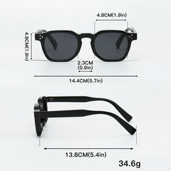 New Polarized Sunglasses Unisex Metal Core CP Square Sun Glasses Rivets Women Shades Driving Glasses