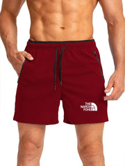 Summer Shorts Men Fast Drying Swim Shorts Breathable Net Fast Drying Surf Beach Pants Men's Fitness Pants Elastic Waist Shorts M
