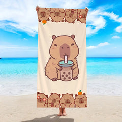 1pc Dolphin Octopus Animal Large Beach Towel, Quick drying Water absorbing Beach Towel, Swimming, Vacation, Camping Beach Towel