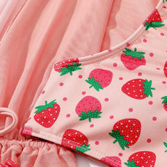 Girls Swimsuit 3 Pieces Swimwear for Kids Summer 2026 Children Bathsuits Beach Cover-Ups Bikini Sets Teenager Clothing