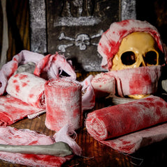 Halloween Bloody Bandage Cloth Artificial Blood Halloween Decor Scary Prop for Terror Party Cosplay Haunted House DIY Supply