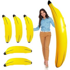 1pc Inflatable Banana 60cm/180cm Fake Banana Fruit Props Inflatable Toys Bachelorette Party Games Toss Ring Toy