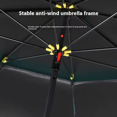 2.2M double-layer folding sunshade outdoor camping umbrella fishing tool beach sunshade umbrella windproof sunshade fishing