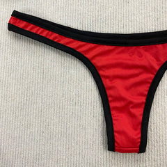 Sexy Y2K Spice Girl Contrast Color Bikini Retro Adjustable Shoulder Strap Backless Summer Beach Split Swimsuit