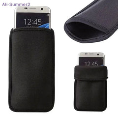 {Summer2} {Winter4} Black Direct-Insert Neoprene Waterproof Phone Pouch Shockproof Scratch-Resistant Mobile Phone Protect Bag