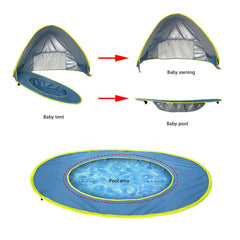 【New】Beach Tent Sun Shelter Up Beach Tent Sun Proof Wind Proof Portable Baby Beach Tent with Pool Storage Bags for Outdoor